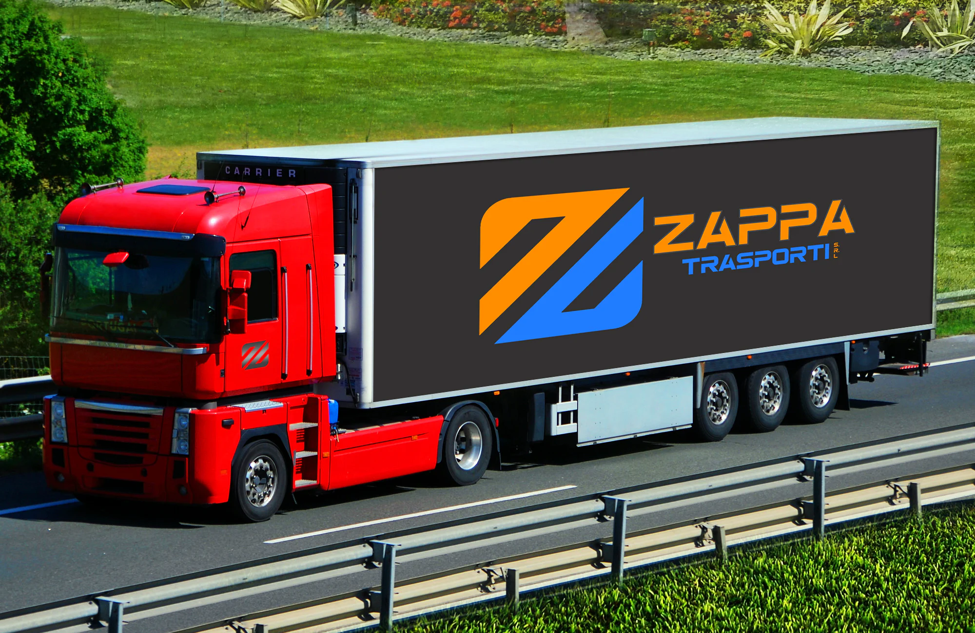 Livrea Zappa Trasporti applicata a un mezzo pesante